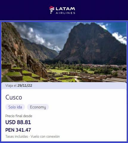 Catálogo Latam Airlines | Ofertas de la semana | 21/11/2022 - 29/11/2022