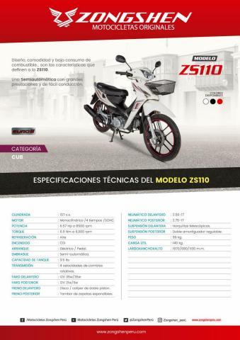 Ofertas de Carros, Motos y Repuestos en Trujillo | ZS110 de Zongshen | 4/11/2022 - 31/1/2023