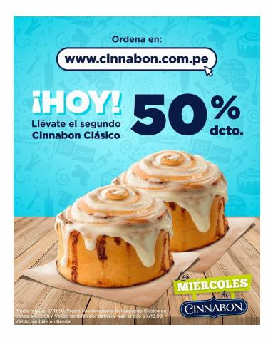Ofertas de Restaurantes en Chiclayo | Ofertas de Temporada de Cinnabon | 12/5/2022 - 16/5/2022