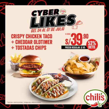 Ofertas de Restaurantes | Cyber Likes de Chilis | 5/7/2022 - 7/7/2022