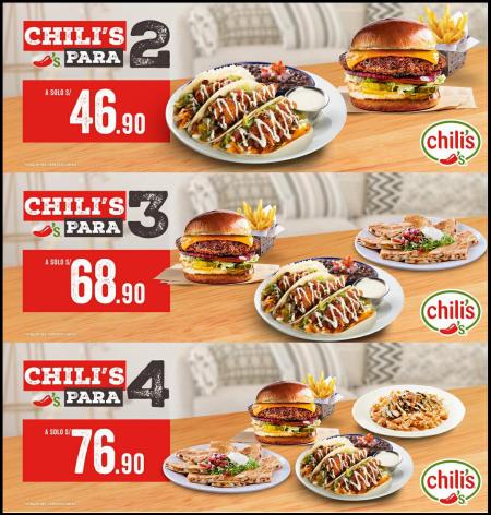 Ofertas de Restaurantes en Chiclayo | Promos Chili´s de Chilis | 9/9/2022 - 3/10/2022