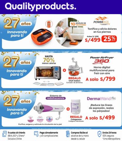 Ofertas de Tiendas por departamento en Trujillo | Especial 27 años de Quality Products | 1/9/2022 - 30/9/2022