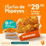 Ofertas de Restaurantes en Lurín | Promos Popeyes de Popeyes | 14/9/2023 - 28/9/2023