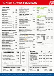 Ofertas de Restaurantes en Trujillo | Carta Salón Pardos de Pardo's Chicken | 22/5/2023 - 31/7/2023
