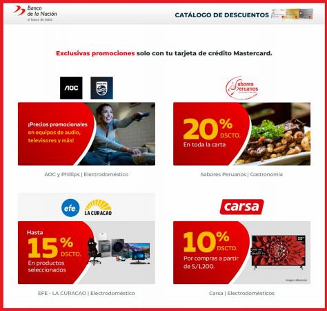 Catálogo Banco de la Nación | Promos tarjetas Mastercard | 2/12/2022 - 31/12/2022