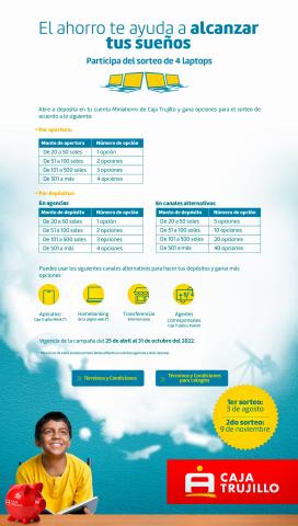 Ofertas de Bancos y seguros en Lima | MiniAhorro de Caja Trujillo | 12/7/2022 - 31/10/2022
