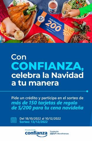 Ofertas de Bancos y seguros en Cusco | Celebra la Navidad de Financiera Confianza | 18/10/2022 - 10/12/2022