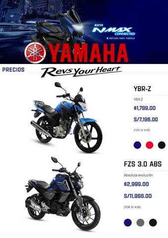 Ofertas de Carros, Motos y Repuestos en Cajamarca | Modelos actuales de Yamaha | 20/10/2021 - 26/5/2022