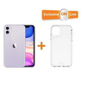 Oferta de IPhone 11 - 64GB - Morado + Case Gear4 Crystal Palace para iPhone 11- Transparente por S/ 2438 en iShop