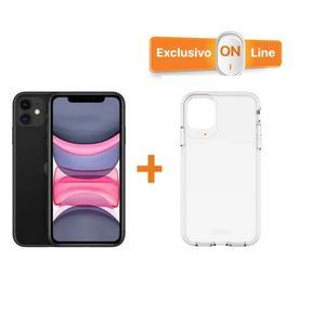 Oferta de IPhone 11 - 64GB - Negro + Case Gear4 Crystal Palace para iPhone 11- Transparente por S/ 2338 en iShop