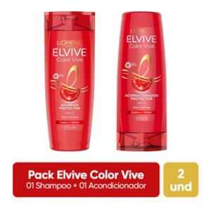 Oferta de Pack Shampoo y Acondicionador Elvive Color Vive para Cabello Teñido por S/ 32 en Mifarma