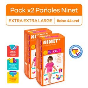 Oferta de Pack Pañales Ninet Bebe Talla XXL 2 Unidades por S/ 92,9 en Mifarma