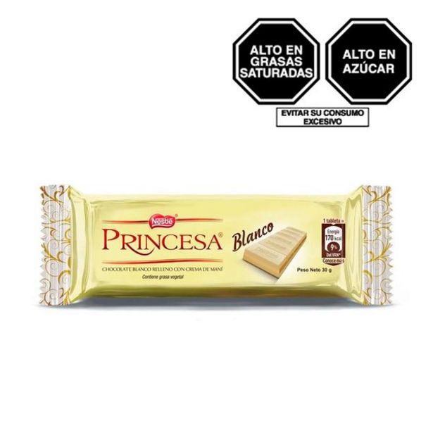Oferta de Chocolate Blanco Princesa Barra 30 g por S/ 1,6