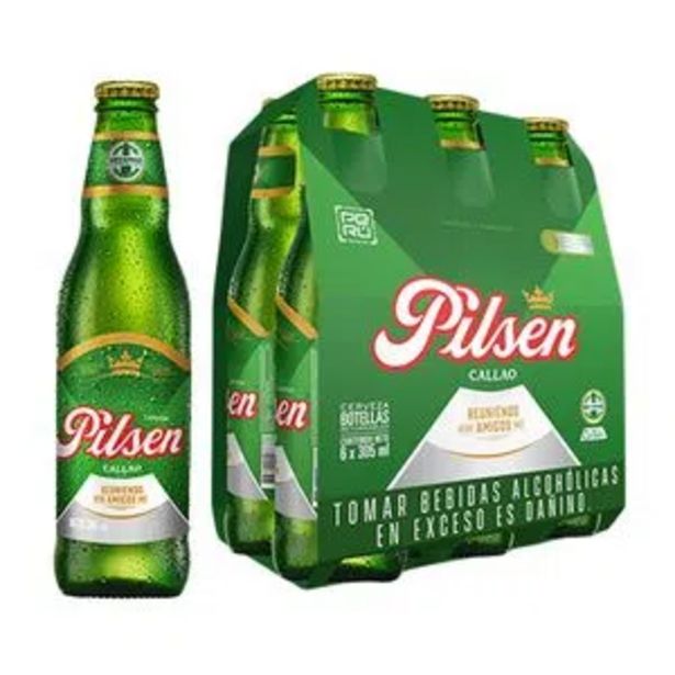 Oferta de Cerveza Pilsen Callao Sixpack Botella x 305 ml por S/ 21,9