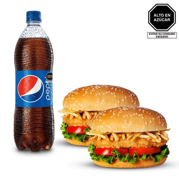 Oferta de Combo 02 Megacrocante + 01 Pepsi 1 L por S/ 15,4