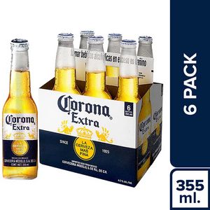 Oferta de Cerveza Corona Six Pack Botella 355 ml por S/ 35 en Tambo