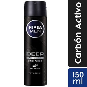 Oferta de Desodorante en Aerosol NIVEA Deep Dark Wood Frasco 150ml por S/ 16,5 en Vivanda