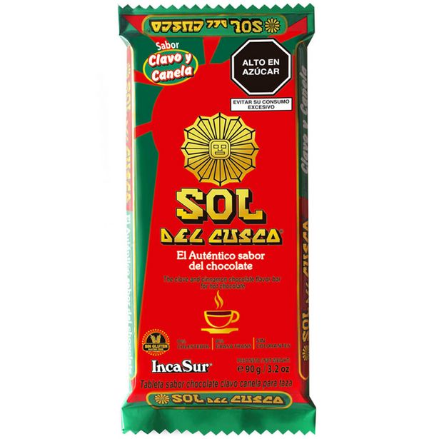 Oferta de Tableta sabor chocolate para taza SOL DEL CUSCO con Clavo y Canela Tableta 90g por S/ 1,79