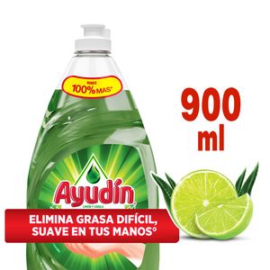 Oferta de Lavavajilla Líquido AYUDÍN Limón Botella 900ml por S/ 15,9 en Vivanda