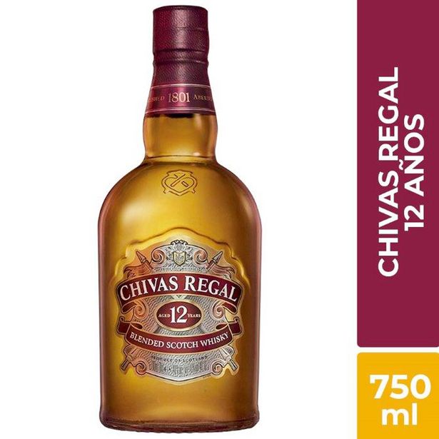 Oferta de Whisky CHIVAS REGAL 12 Años Botella 750ml por S/ 74,9