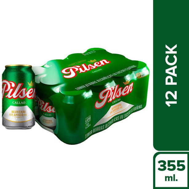Oferta de Cerveza PILSEN 12Pack Lata 355ml por S/ 41,9