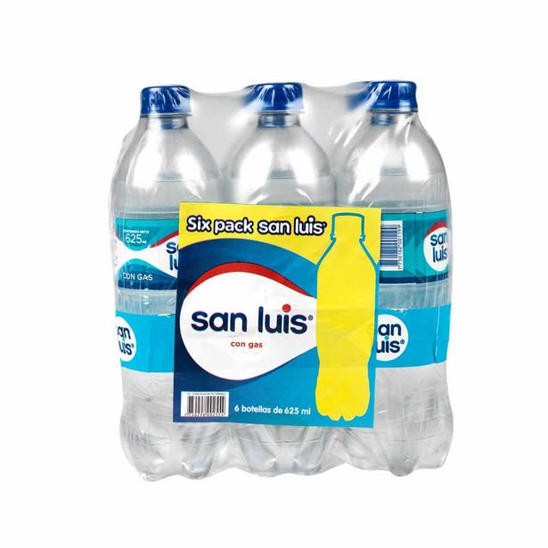 Oferta de Agua Mineral SAN LUIS Con Gas Botella 625ml Paquete 6un por S/ 7