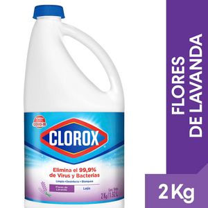 Oferta de Lejía CLOROX Flores de Lavanda Botella 2kg por S/ 6,9 en Vivanda