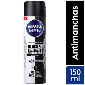 Oferta de Desodorante en Aerosol para Hombre NIVEA Invisible for Black & White Frasco 150ml por S/ 16 en Vivanda