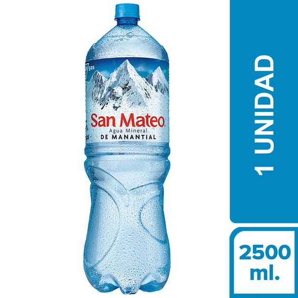 Oferta de Agua Mineral SAN MATEO sin Gas Botella 2.5L por S/ 3,5