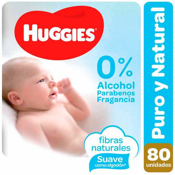 Oferta de Toallitas Húmedas para Bebé HUGGIES Recién Nacido Paquete 80un por S/ 12,5