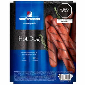 Oferta de Hot Dog SAN FERNANDO Paquete 220g por S/ 5,2 en Vivanda