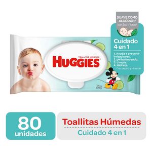 Oferta de Toallitas Húmedas para Bebé HUGGIES One & Done Paquete 80un por S/ 12,9 en Vivanda