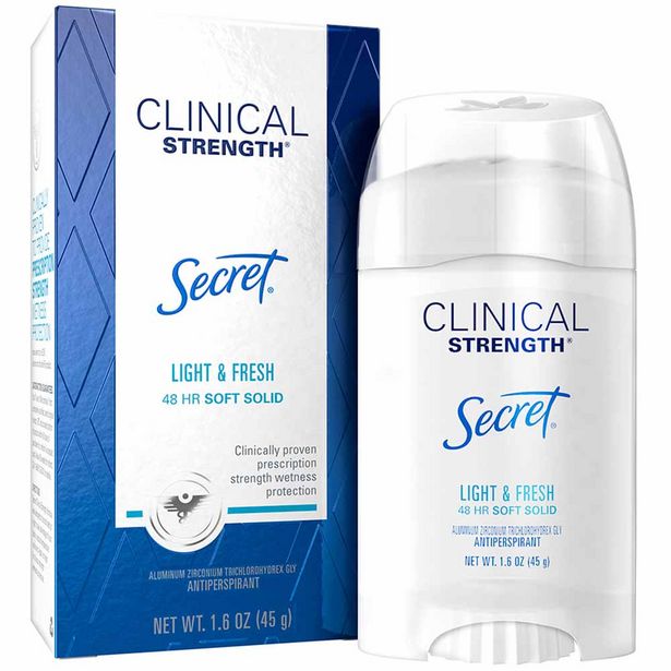 Oferta de Desodorante en Crema para Mujer SECRET Clinical Llight Fresh Caja 45g por S/ 19,5