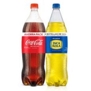 Oferta de Gaseosa Coca Cola Sin Azúcar 1.5L + Gaseosa Inca Kola Sin Azúcar 1.5L por S/ 11 en Metro