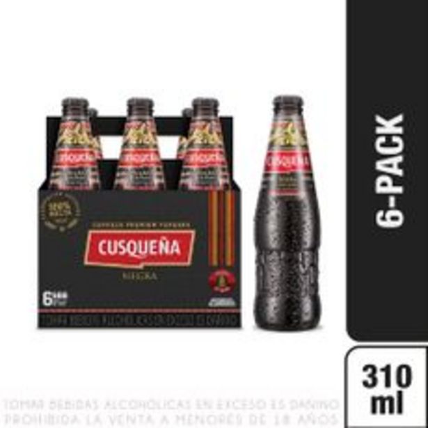 Oferta de Cerveza Cusqueña Negra Pack 6 Botellas de 310 ml c/u por S/ 21,9