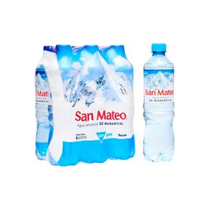 Oferta de Agua Sin Gas Mineral San Mateo Pack 6 Unidades de 600 ml c/u por S/ 11,59 en Metro