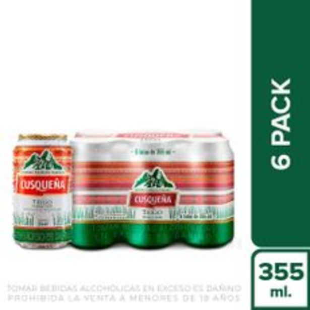 Oferta de Cerveza Cusqueña Trigo Pack 6 Latas de 355 ml c/u por S/ 24,9