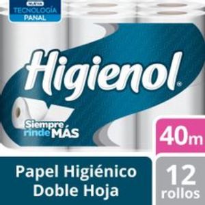 Oferta de Papel Higiénico Doble Hoja Higienol 12un. por S/ 19,5 en Metro