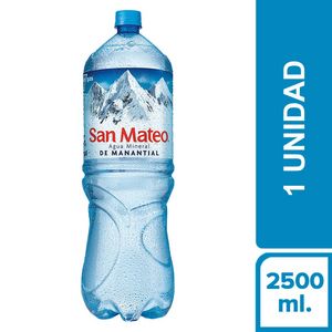 Oferta de Agua Sin Gas Mineral San Mateo Botella 2.5 L por S/ 3,1 en Metro