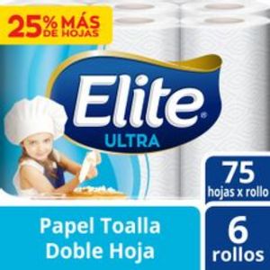Oferta de Papel Toalla Elite Ultra Paquete 6 Unidades 75 Hojas por Rollo por S/ 16,4 en Metro
