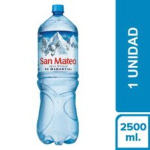 Oferta de Agua Sin Gas Mineral San Mateo Botella 2.5 L por S/ 2,7 en Metro