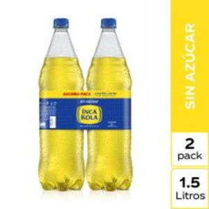 Oferta de Twopack Gaseosa Inca Kola Sin Azúcar Botella 1.5L por S/ 10,9 en Metro