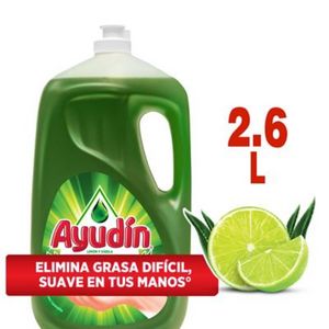 Oferta de Detergente L&iacute;quido Lavavajillas Ayudin Lim&oacute;n y S&aacute;bila 2.6 L por S/ 36,9 en Tottus