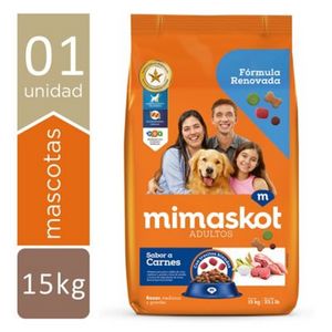 Oferta de Comida para perros Mimaskot adultos sabor carne y vegetales de 15 kg por S/ 106,9 en Tottus