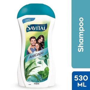 Oferta de Shampoo Anticaspa T&eacute; Verde Seda L&iacute;quida Savital 530 mL por S/ 12,5 en Tottus