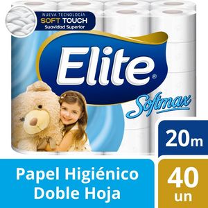 Oferta de Papel Higiénico Elite Softmax 40 Rollos por S/ 41,2 en Tottus