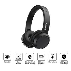 Oferta de Audifonos Bluetooth Philips On Ear Negro Tah4205Bk por S/ 99,9 en Tai Loy