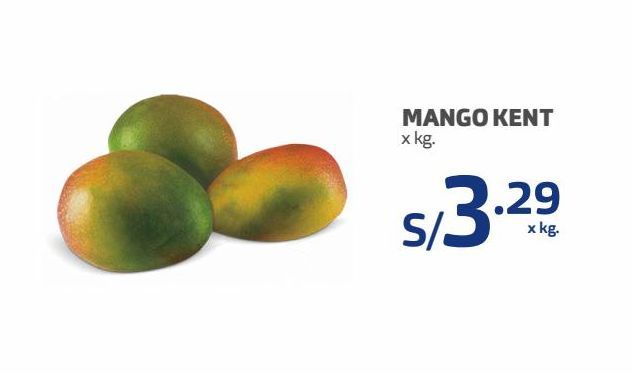 Oferta de Mango kent x kg por S/ 3,29
