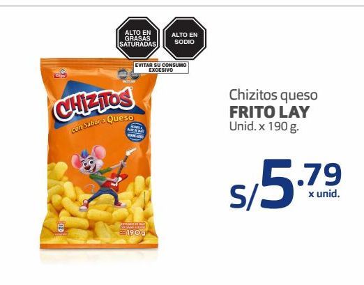 Oferta de Chizitos queso Frito Lay 190g por S/ 5,79