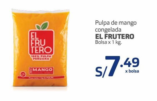 Oferta de Pulpa de mango cong. El Frutero 1kg por S/ 7,49